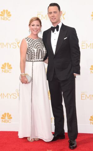 Colin Hanks and Samantha Bryant - Emmys 2014 red carpet photos.jpg